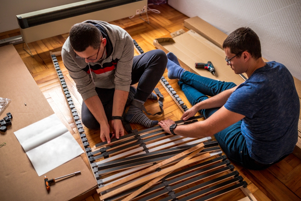 bed assembly in progress